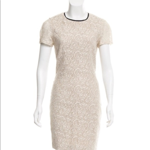 L'AGENCE Dresses Euc Lagence Cream Lace Mini Dress 6 Poshmark